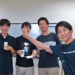 研究発表を終えて晴れ晴れとした笑顔